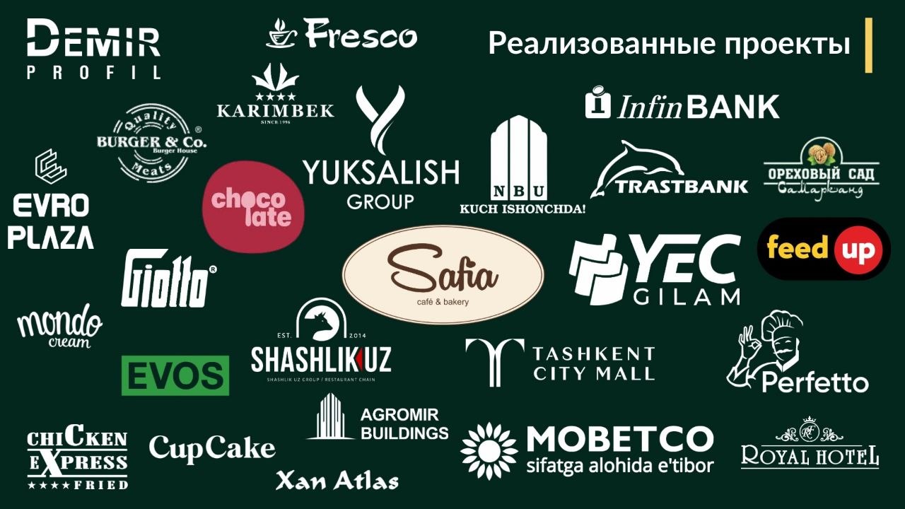 Loft Stone bilan ishlagan brendlar logotiplari