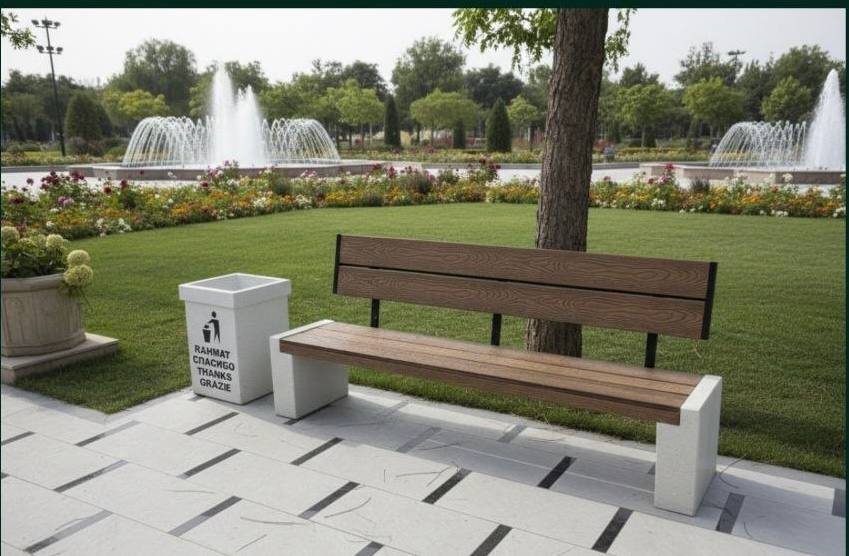Benches & Bins — Loft Stone marmar-kompozit beton mahsuloti 5
